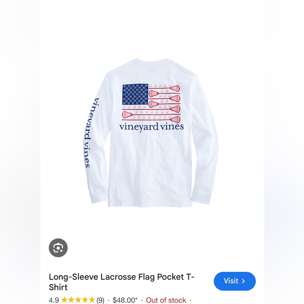Vineyard Vines Lacrosse Flag Long Sleeve